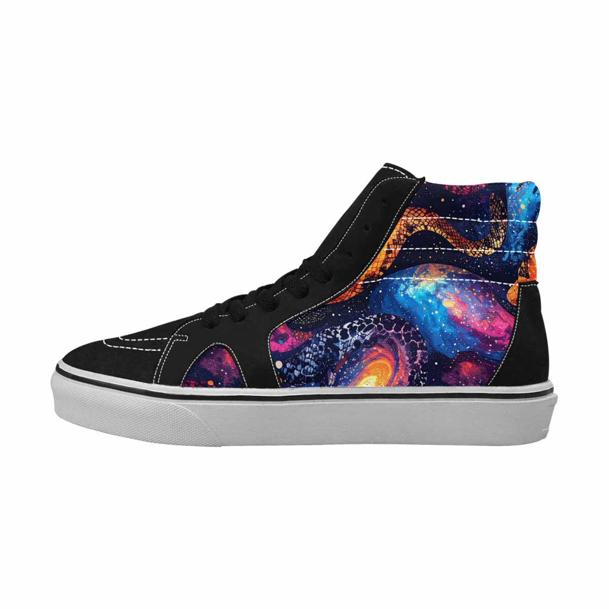 MEN'S Galaxy Snake Print High Top Canvas Y2K Shoes