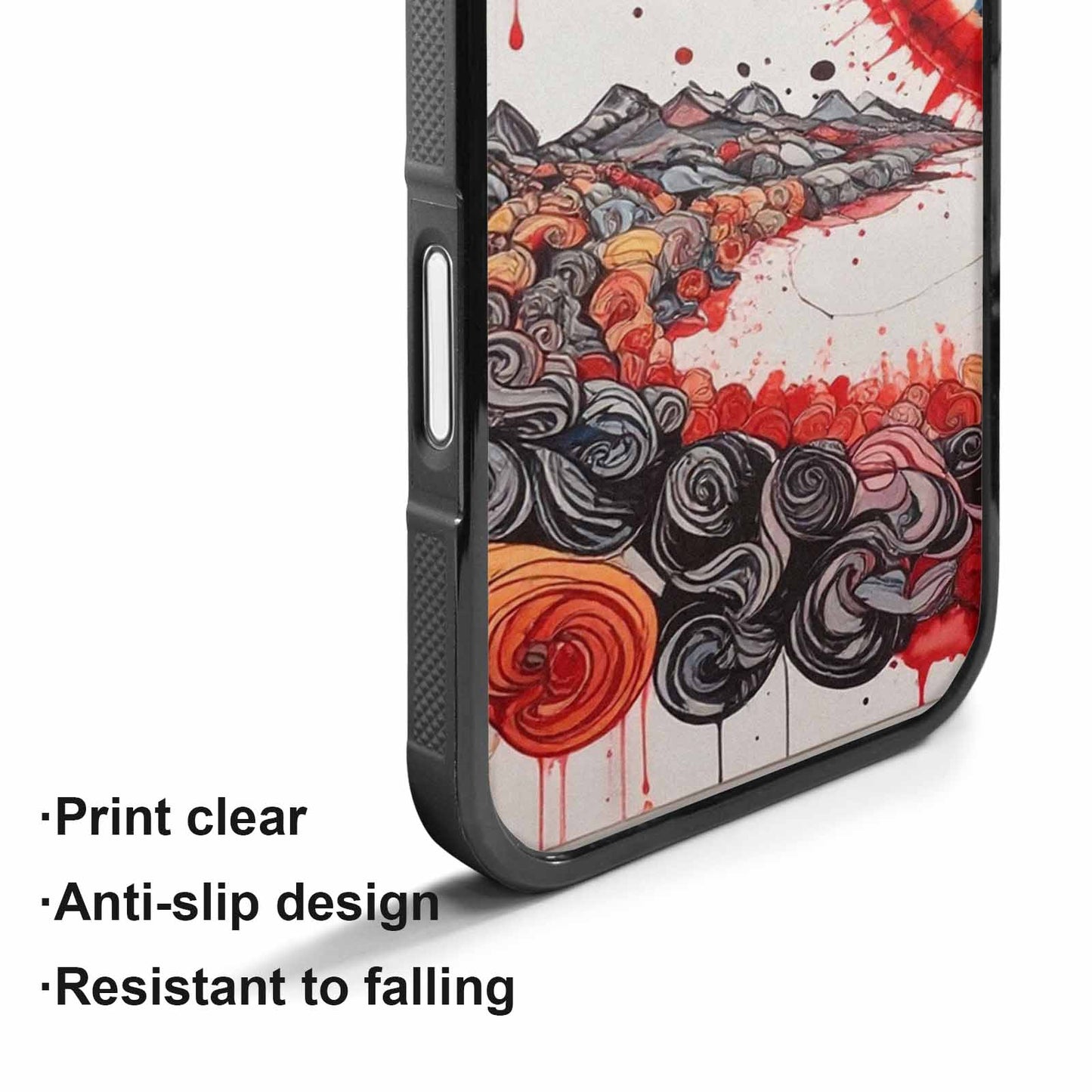 iPhone 17 Case — Tie Dye Swirls Black Tie Dye, Custom Made Phone Cover