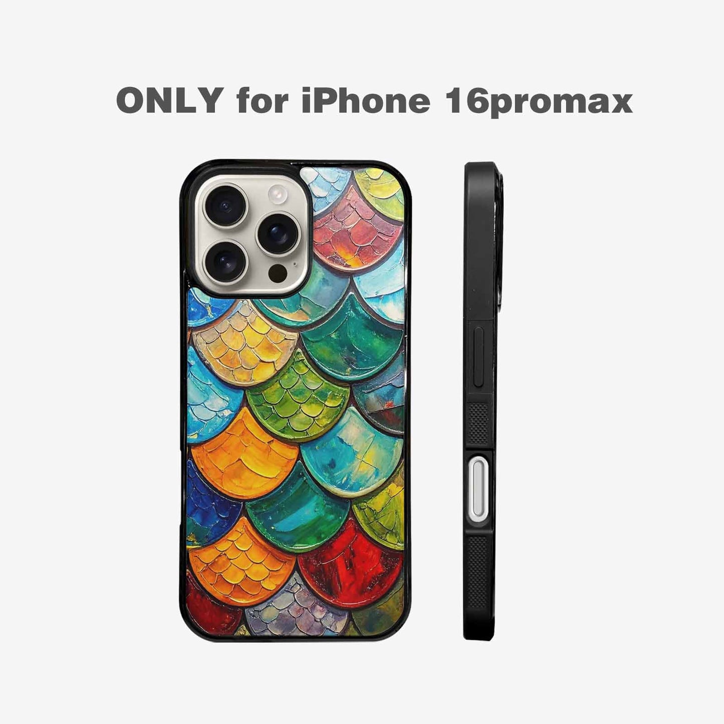 iPhone 16 Pro Max Case — Reptile Scale Full Color Vibrant Reptile, Custom Phone Case