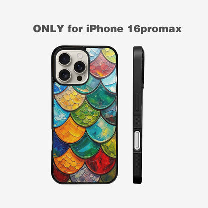 iPhone 16 Pro Max Case — Reptile Scale Full Color Vibrant Reptile, Custom Phone Case