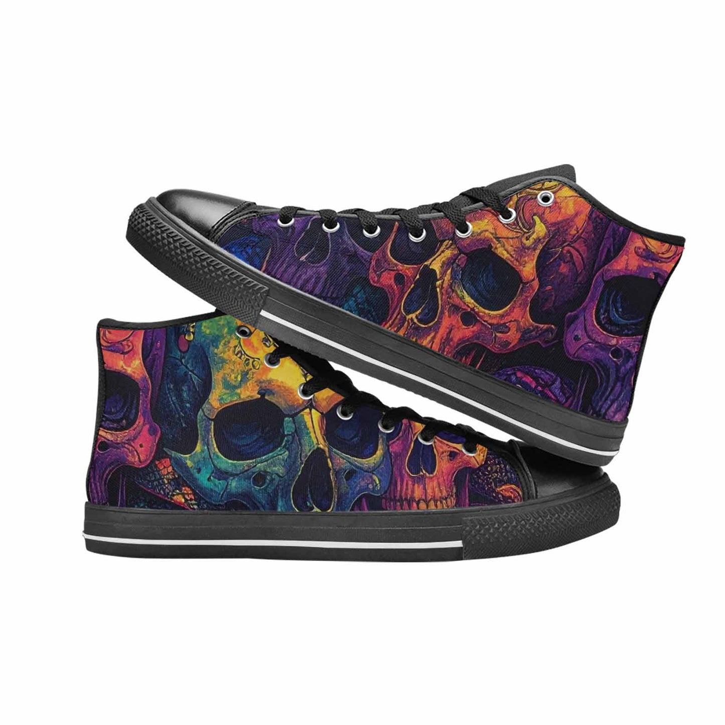 MEN'S Snakes And Skulls Collage High Top Canvas Y2K Custom Sneakers