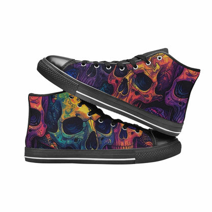 MEN'S Snakes And Skulls Collage High Top Canvas Y2K Custom Sneakers