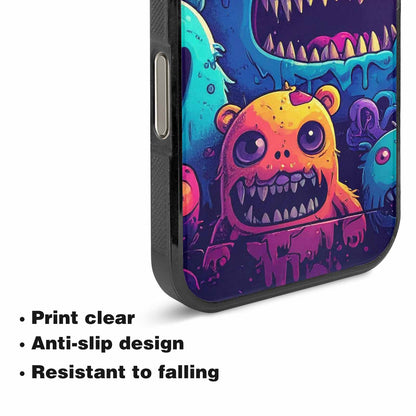 iPhone 16 Pro Max Case — Overlapping Endlessly No Empty Space Monsters, Custom Made Phone Cover