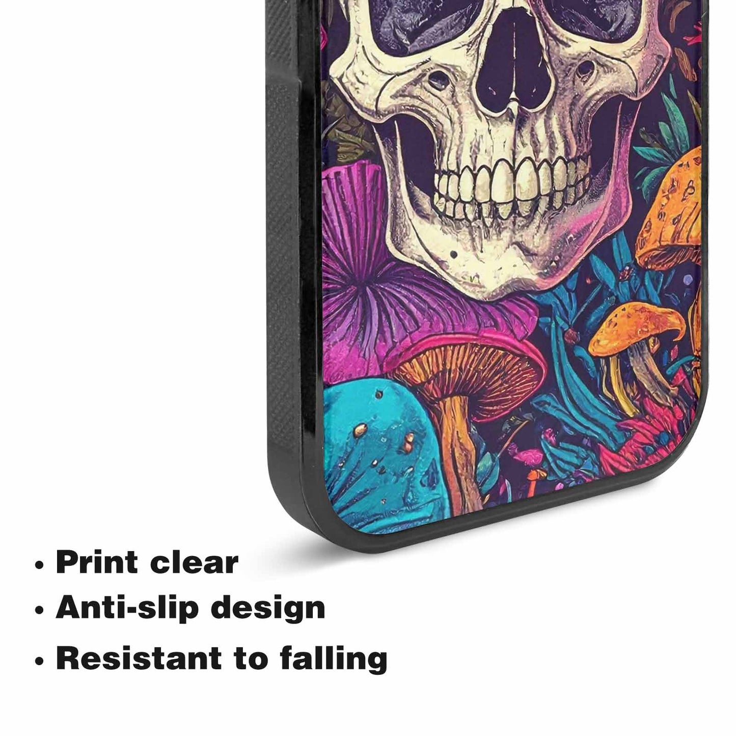 iPhone 15 Case — Mushroom Skull Custom, Custom Print Case Cover