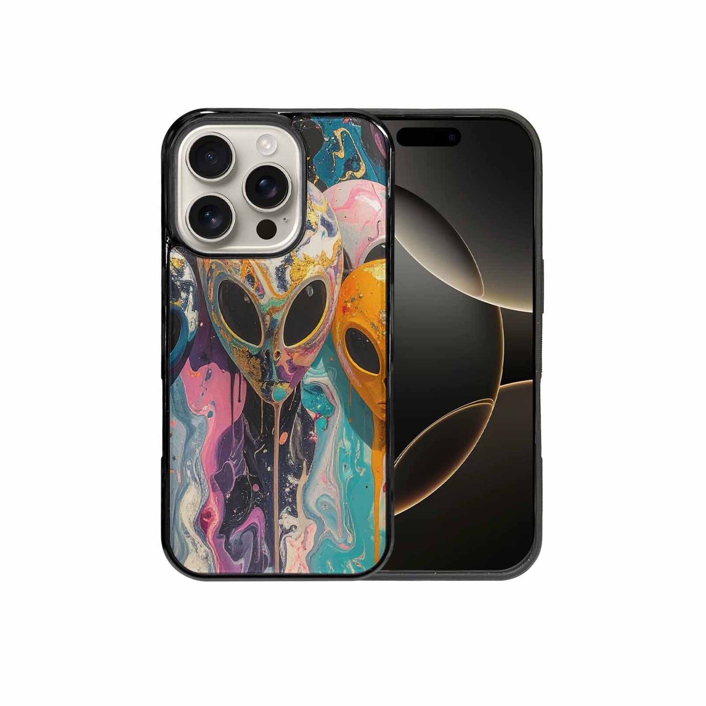 iPhone 16 Pro Case — Aliens Marblealiens Pattern Dng Personalized Phone, Custom Phone Case