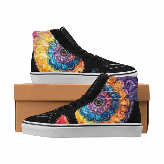 MEN'S Tie Dye High Top Canvas Streetwear Aesthetic Custom Art Shoes