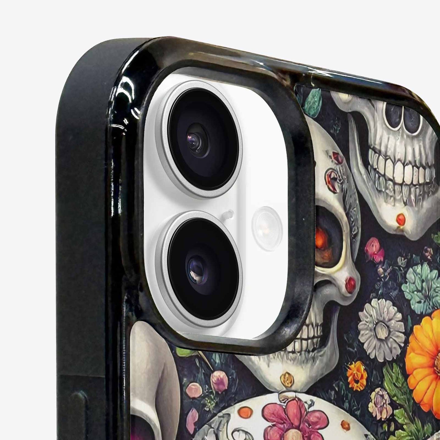 iPhone 16 Case — Greyscale Black And White Dark Black, Custom Print Case Cover