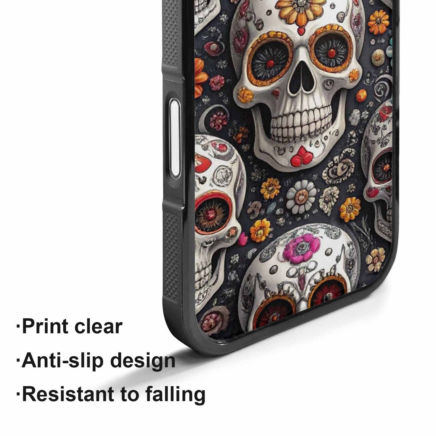 iPhone 17 Case — Greyscale Black And White Gothic Skulls, Custom Print Case Cover