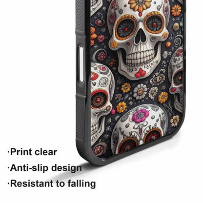 iPhone 17 Case — Greyscale Black And White Gothic Skulls, Custom Print Case Cover
