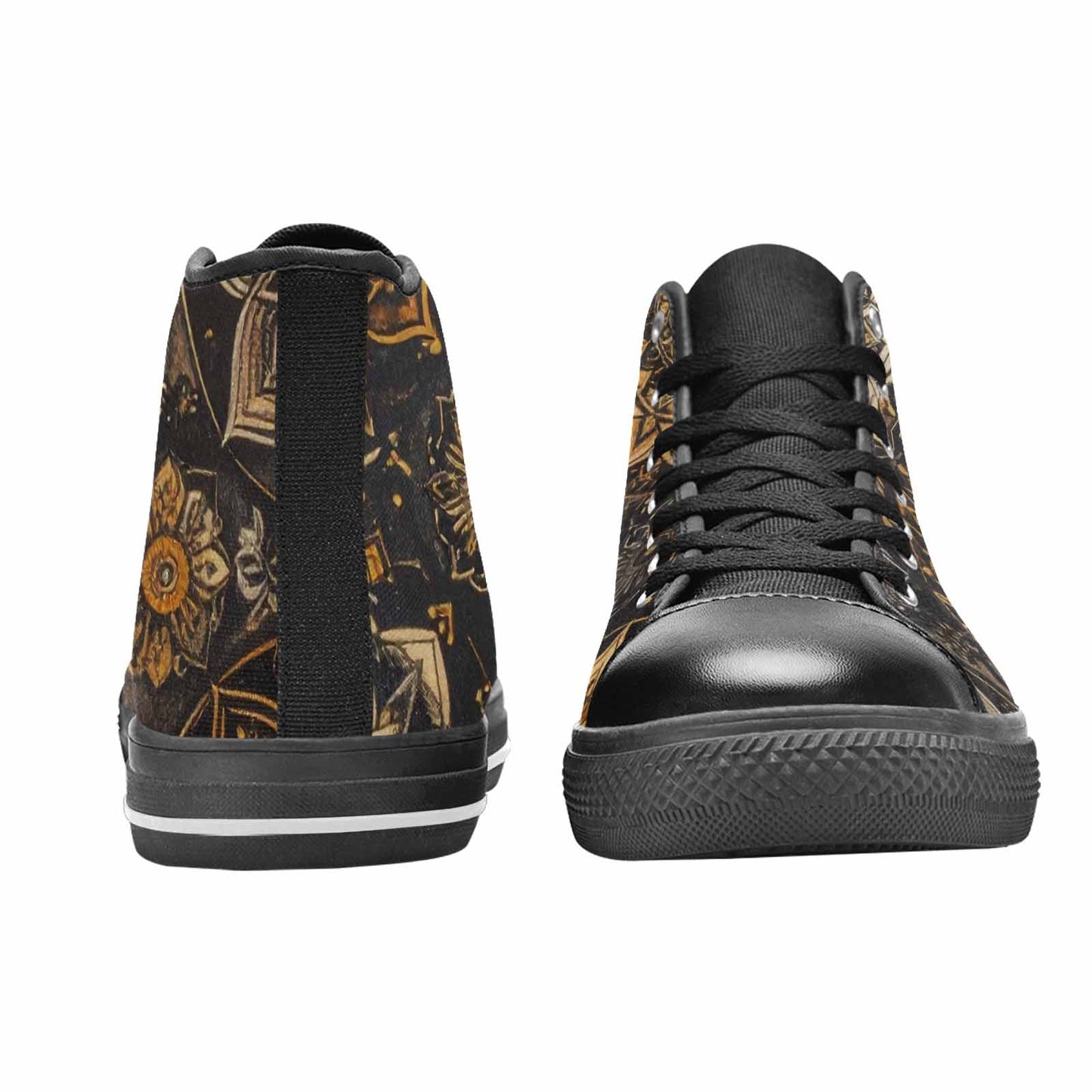 MEN'S Mandala High Top Canvas Neon Fantasy Custom Shoes