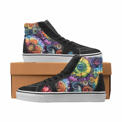 WOMEN'S Tie Dye High Top Canvas Made To Order Dreamcore Original Art Sneakers