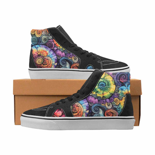 WOMEN'S Tie Dye High Top Canvas Made To Order Dreamcore Original Art Sneakers
