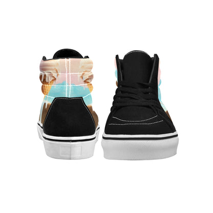 MEN'S Ice Cream Art Melting High Top Skateboarding Dreamcore Sneakers