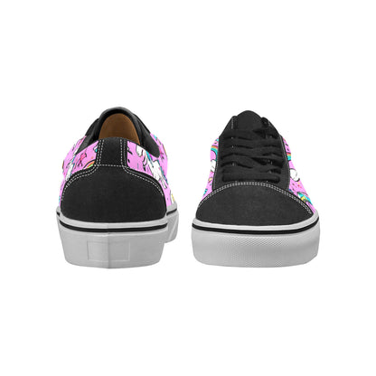 MEN'S Abstract Unicorn Art Low Top Skateboarding Dark Academia Sneakers