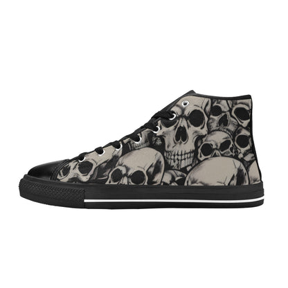 MEN'S Cc Retro Skulls Art High Top Canvas Wallpaper Art Custom Sneakers