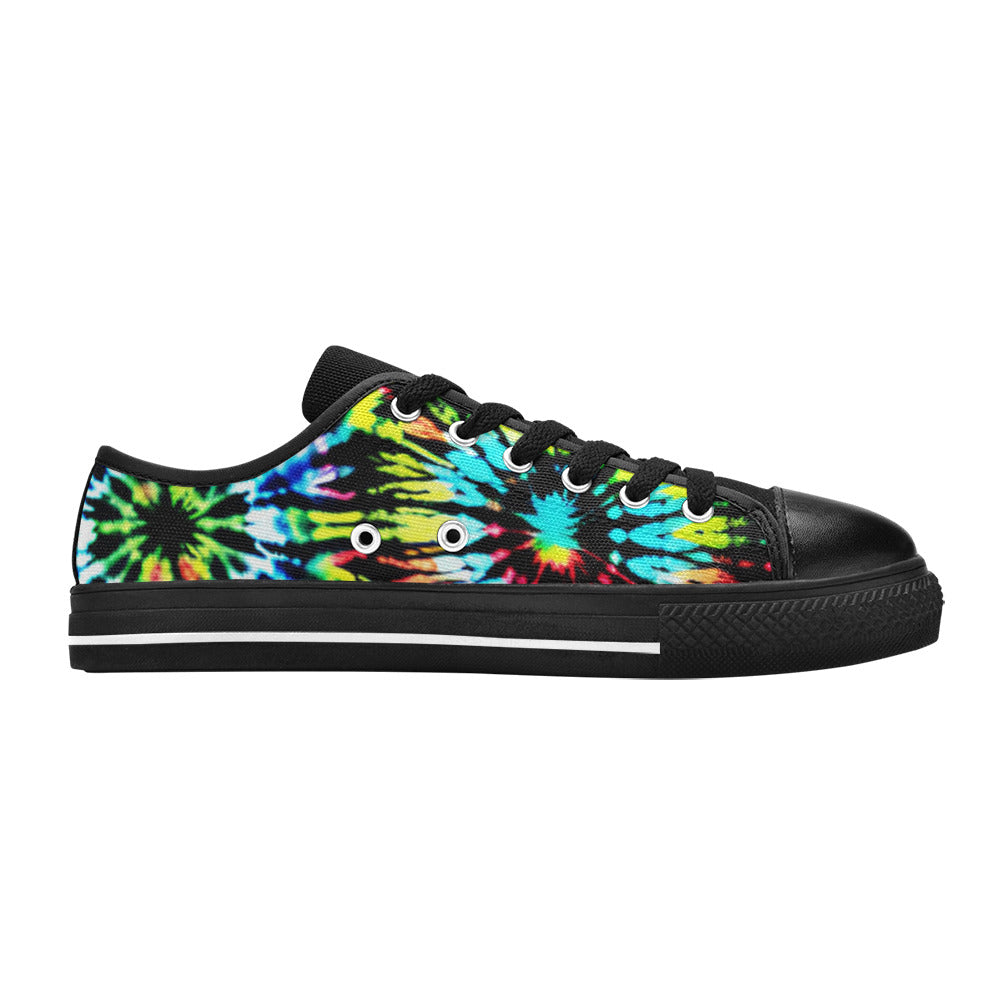 WOMEN'S Cc Tie Dye Art Canvas Vibrant Chaos Custom Shoes