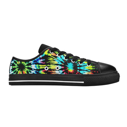 WOMEN'S Cc Tie Dye Art Canvas Vibrant Chaos Custom Shoes