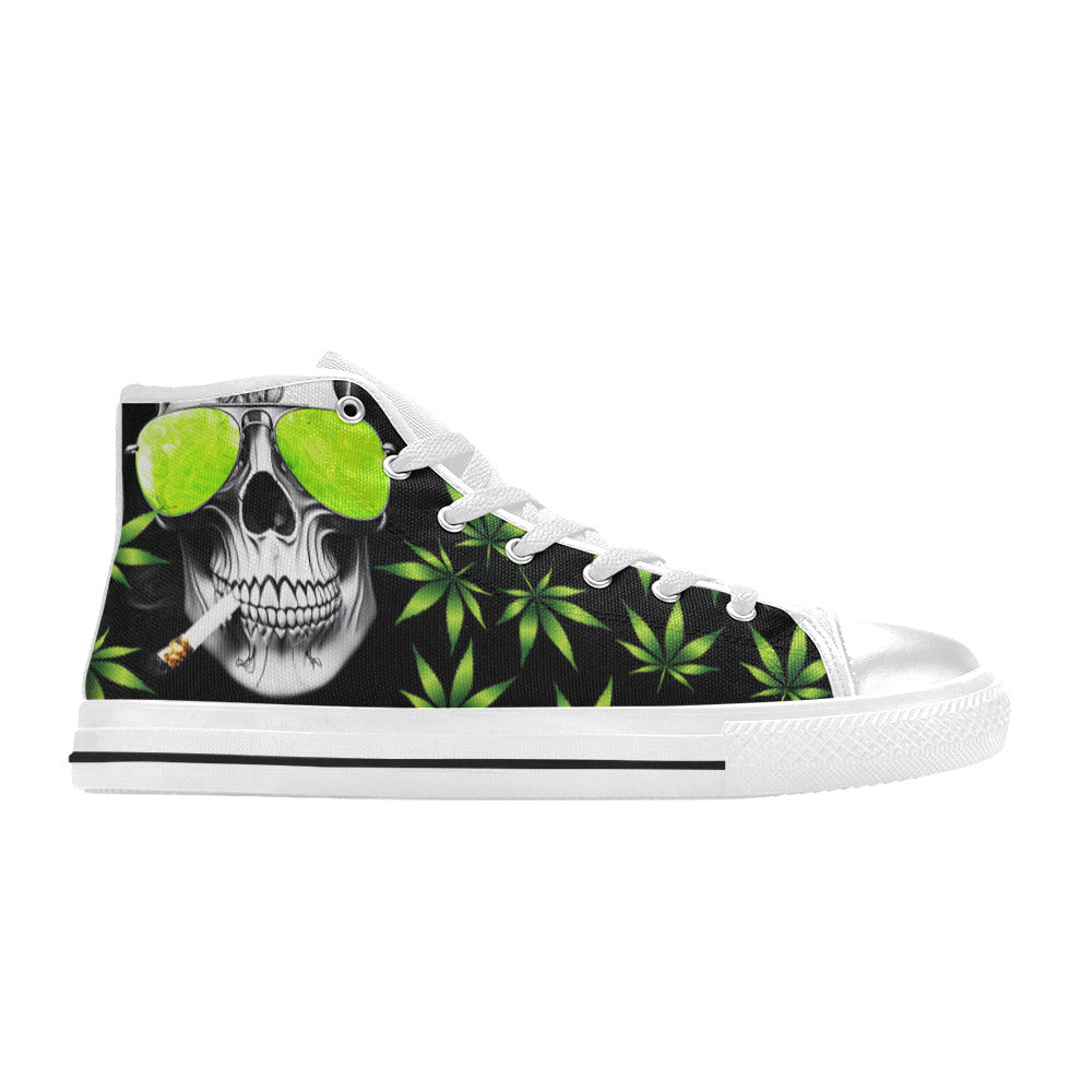 MEN'S Cc 420 Skull Weed High Top Canvas Y2K Sneakers