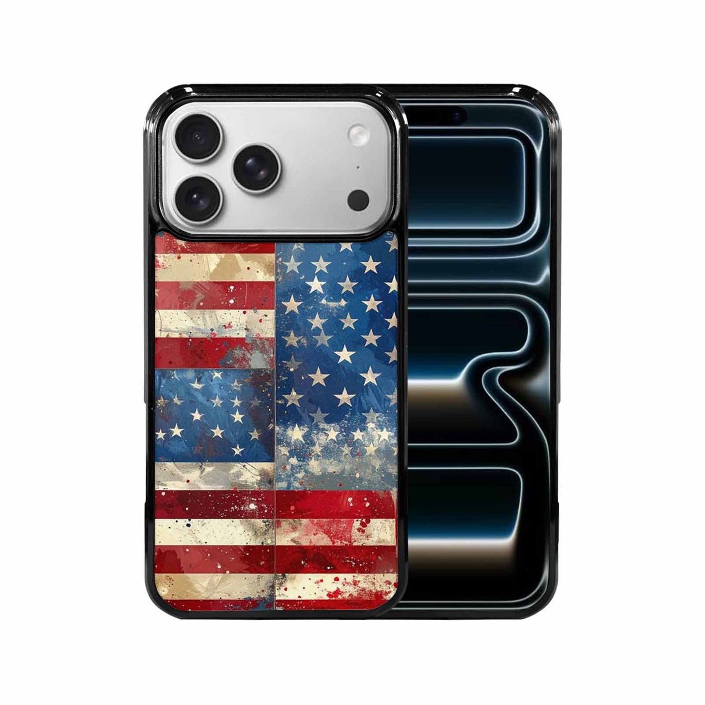 iPhone 17 Pro Max Case — Small American Flag Stars Galaxy Space, Personalized Phone Case