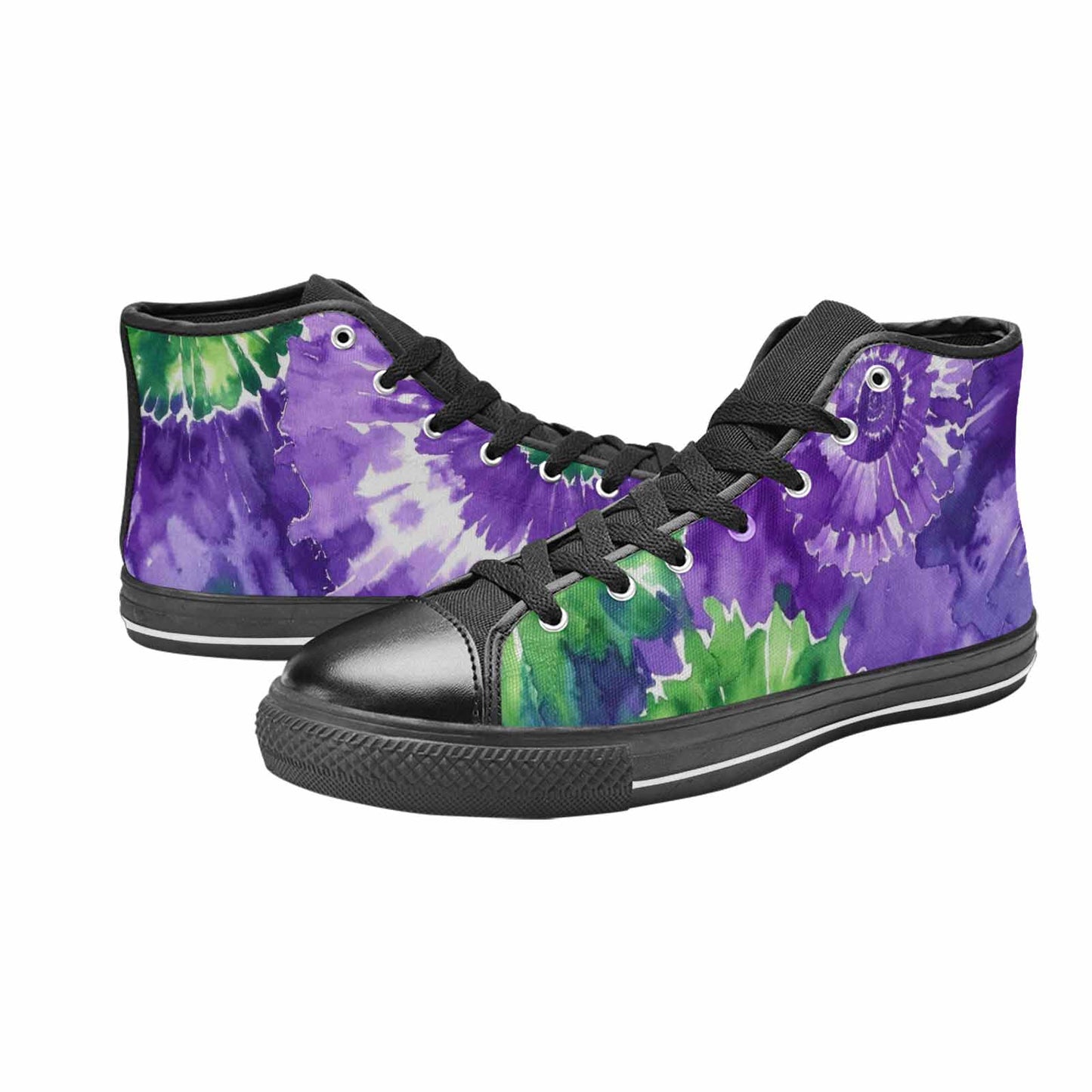 WOMEN'S Tie Dye - High Top Canvas Grunge Shoes