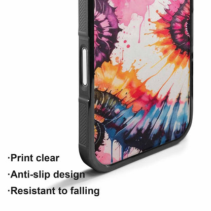 iPhone 17 Case — Tie Dye Swirls Black Tie Dye, Unique Phone Case Design
