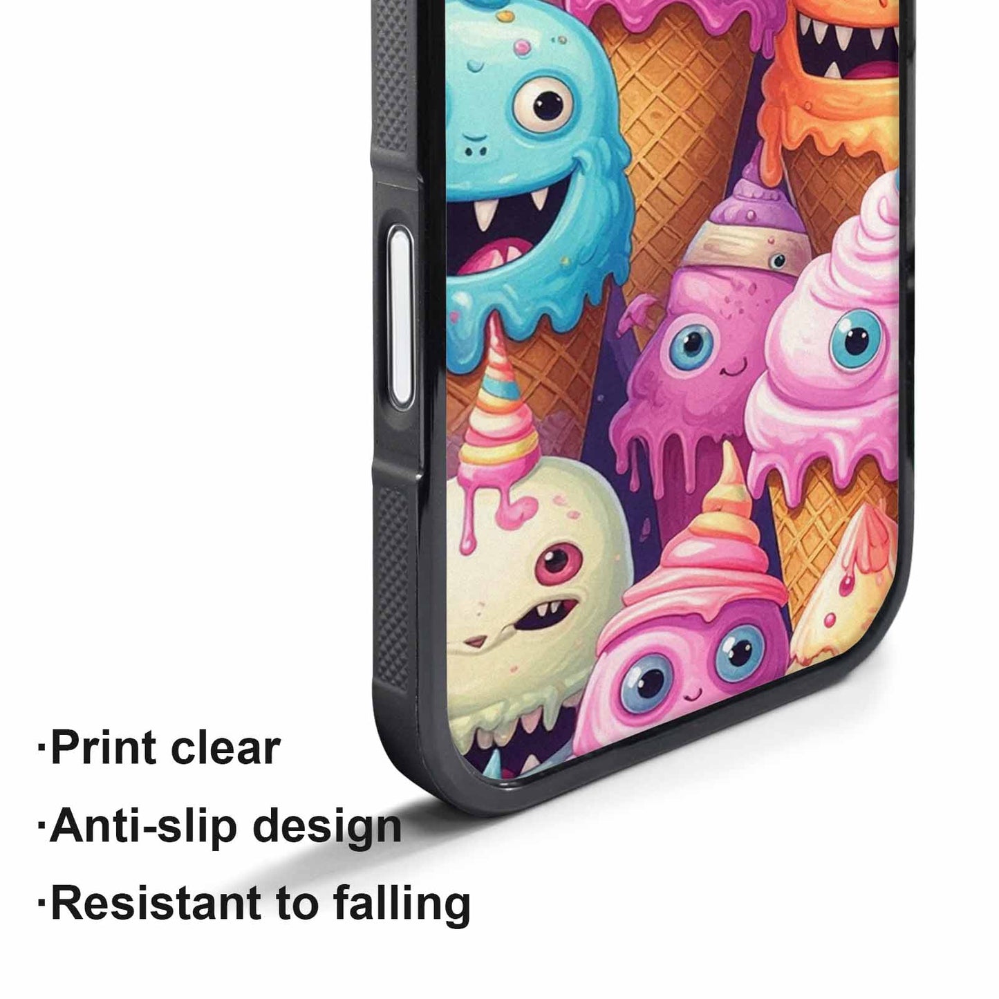 iPhone 17 Pro Case — Melting Icecream Cone Monster Original Art, Custom Phone Case
