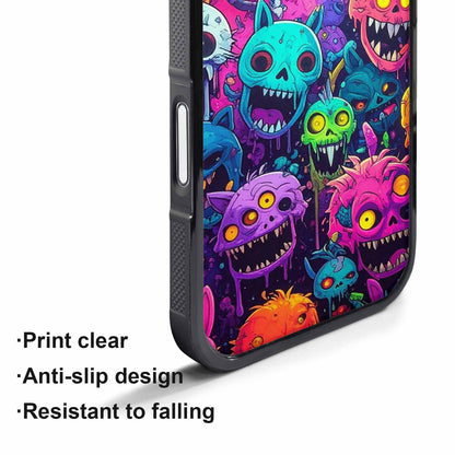iPhone 17 Pro Case — Mixed Toxic Glow Creature Pattern Cartoon, Original Design Phone Case