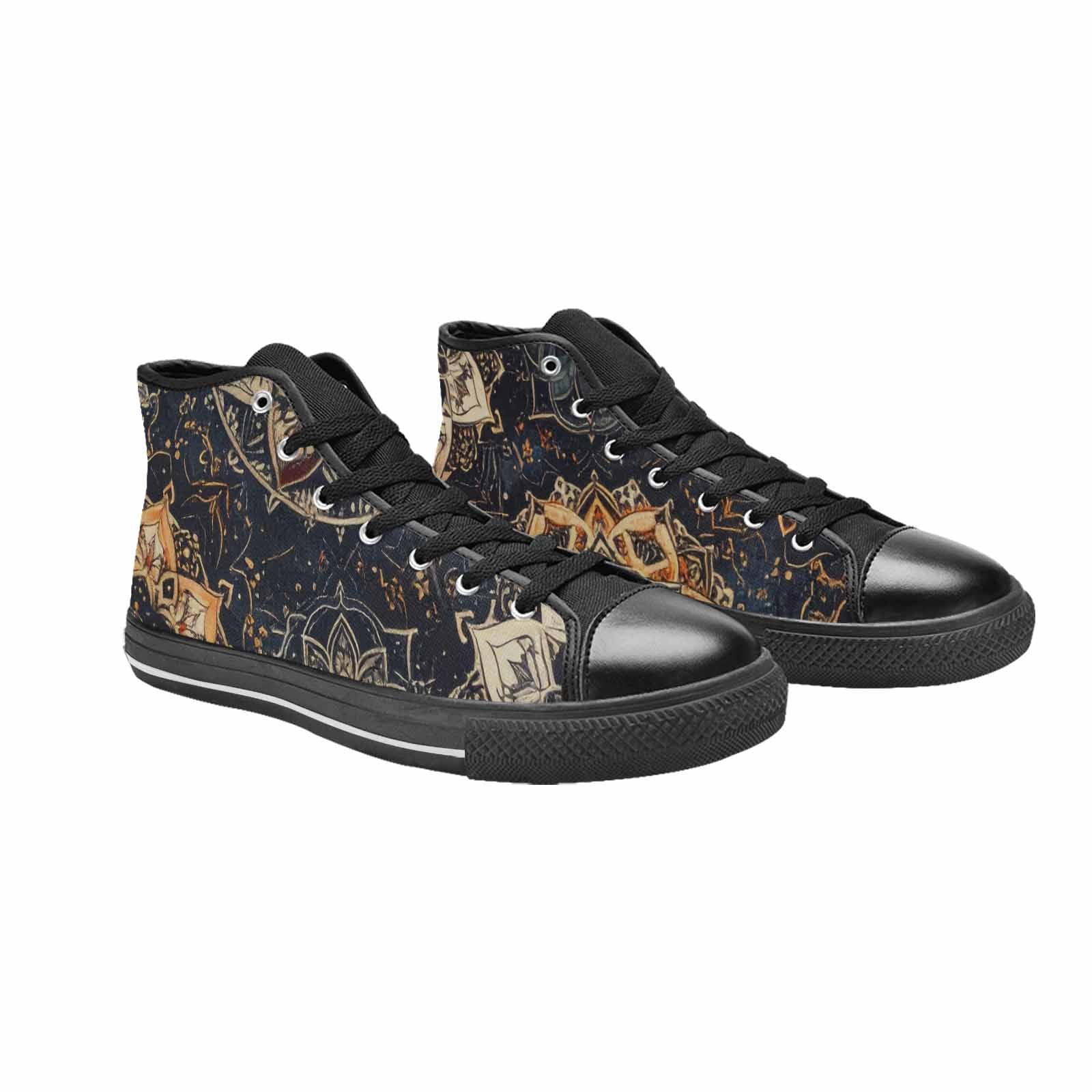 WOMEN'S Mandala High Top Canvas Grunge Sneakers