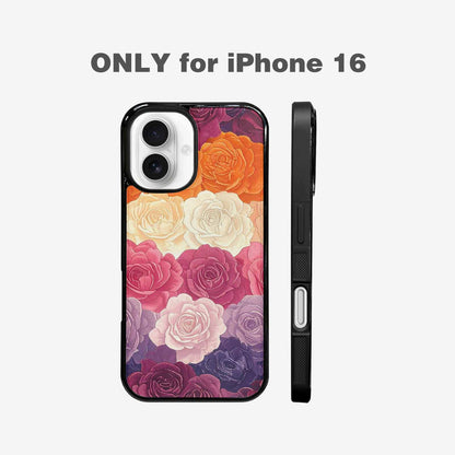 iPhone 16 Case — Lesbian Flag Color Theme Small Rainbow, Unique Phone Case Design