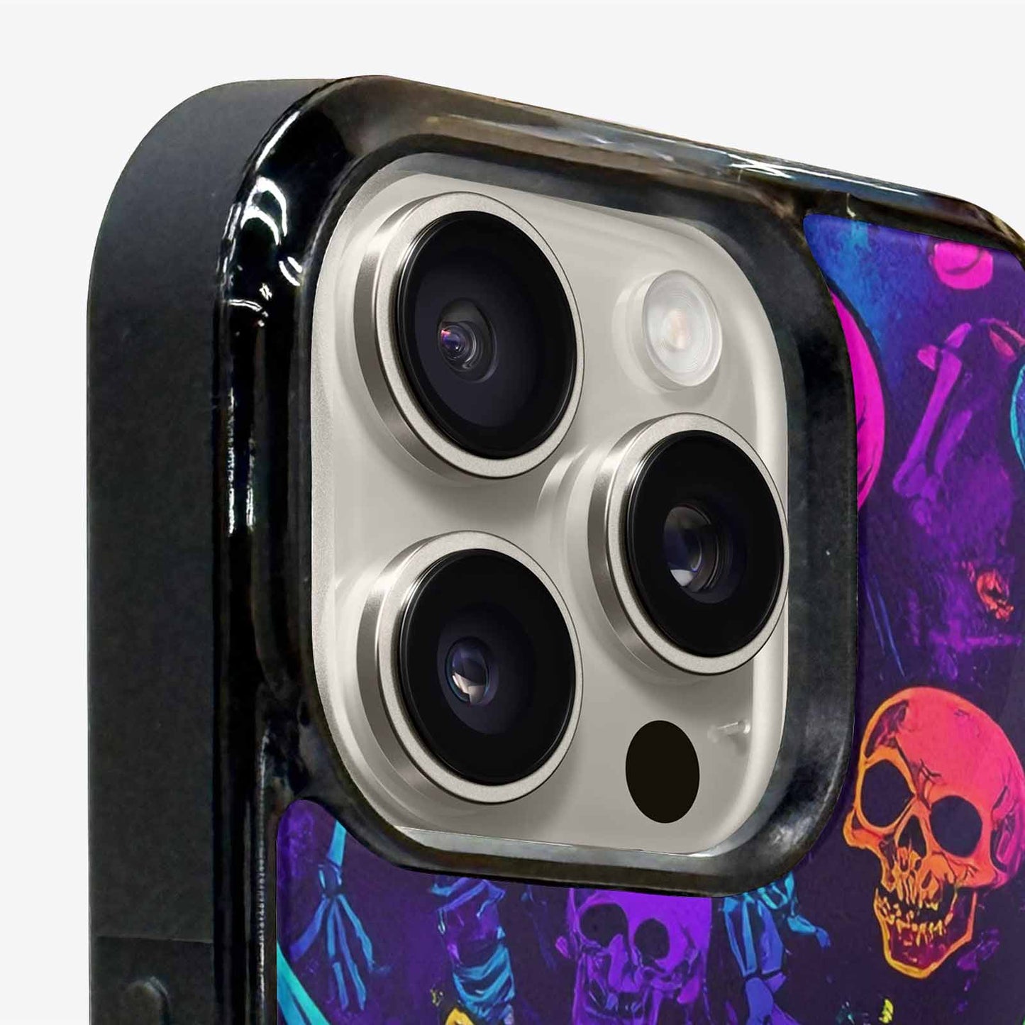 iPhone 16 Pro Case — Glowing Skeleton Pattern Hundreds Of Small, Custom Print Case Cover
