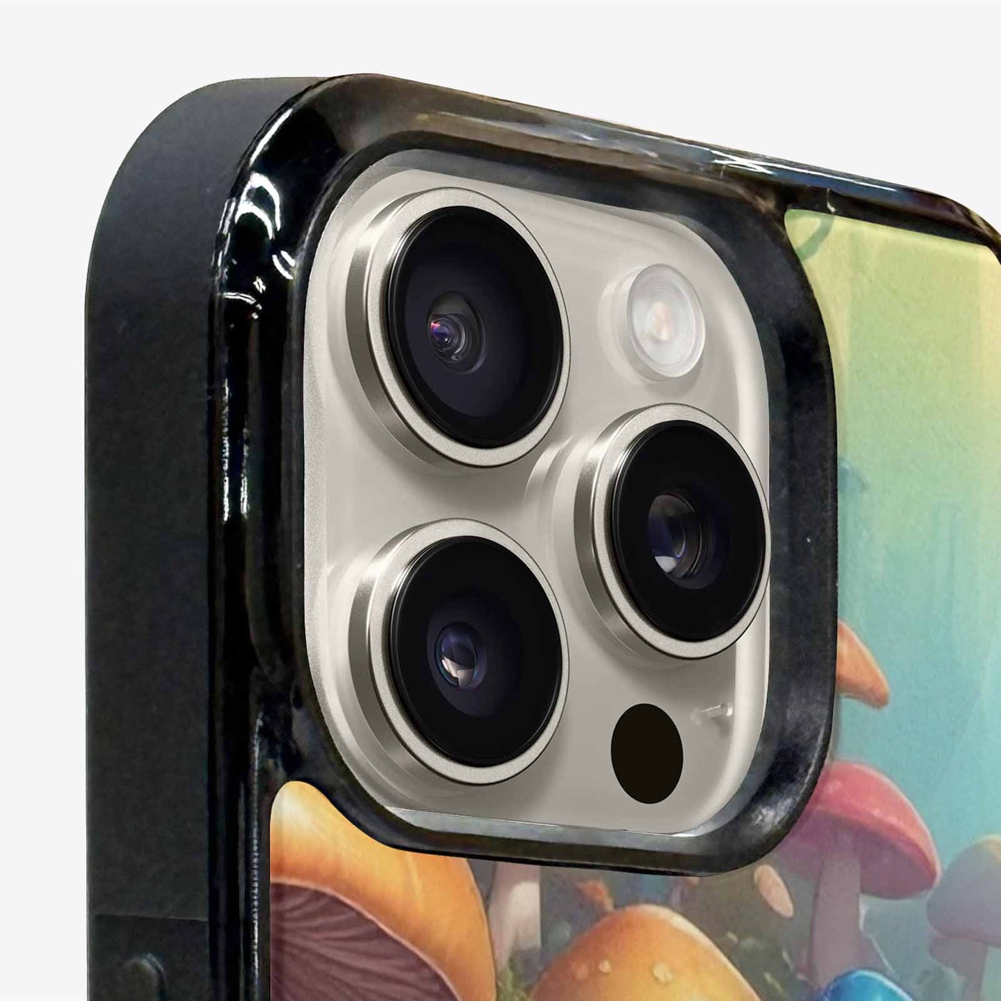 iPhone 16 Pro Case — Overlapping Endlessly No Empty Space Mushrooms, Custom Made Phone Cover