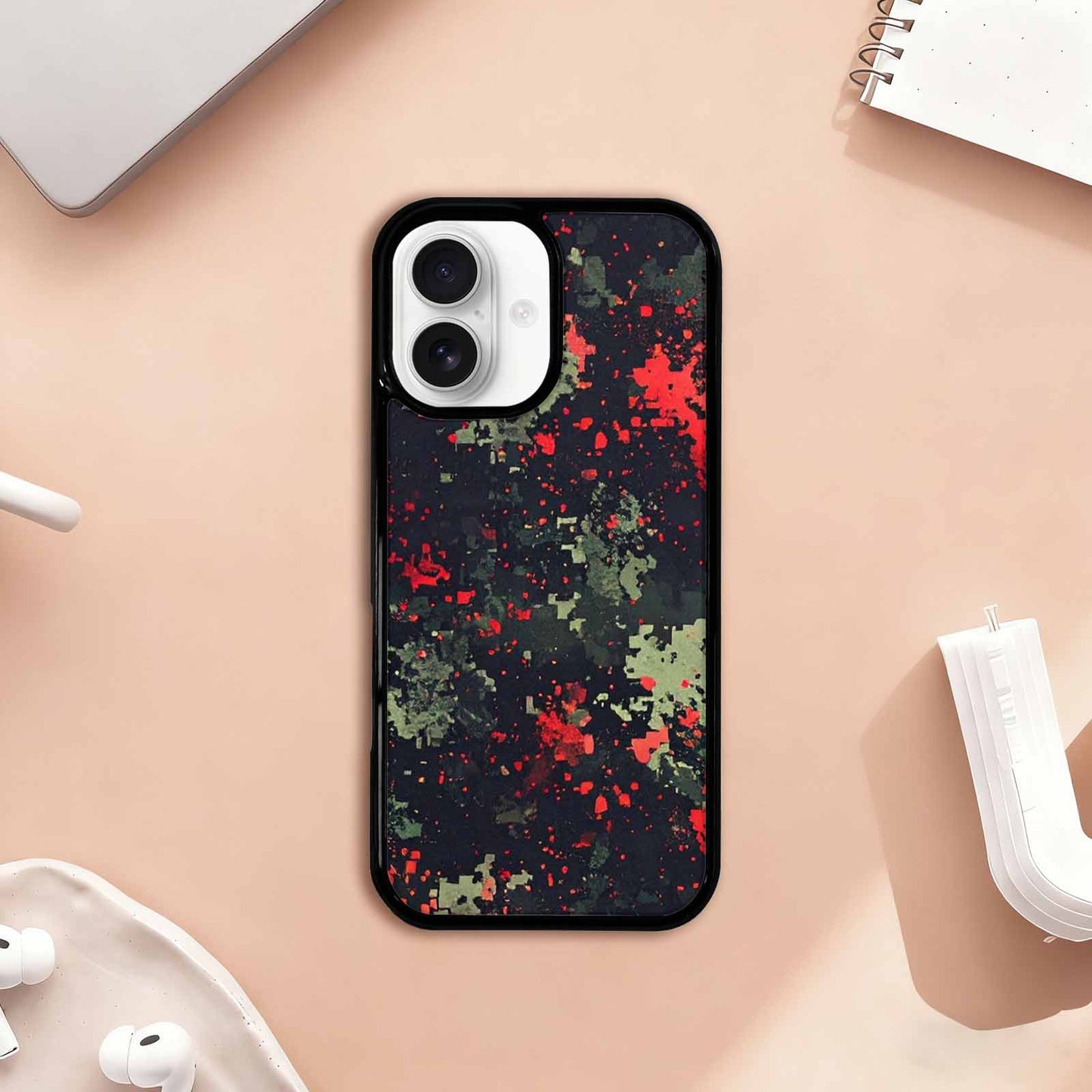 iPhone 17 Case — Small Military Camouflage Blotch Camo, Custom Phone Case