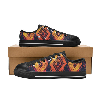 Wild Tribal Ripple 2 Men's Low Top Canvas Shoes