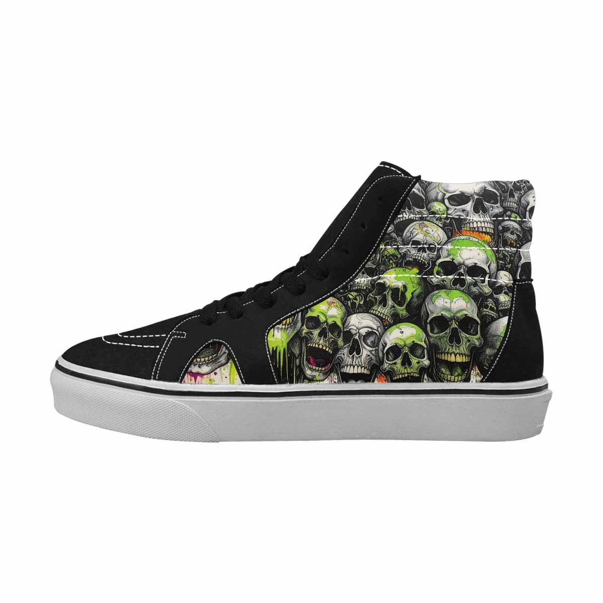 MEN'S Rainbow From Skull S High Top Canvas Surreal Custom Shoes