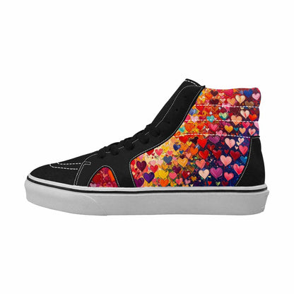 MEN'S Heart Burst High Top Canvas Y2K Custom Shoes