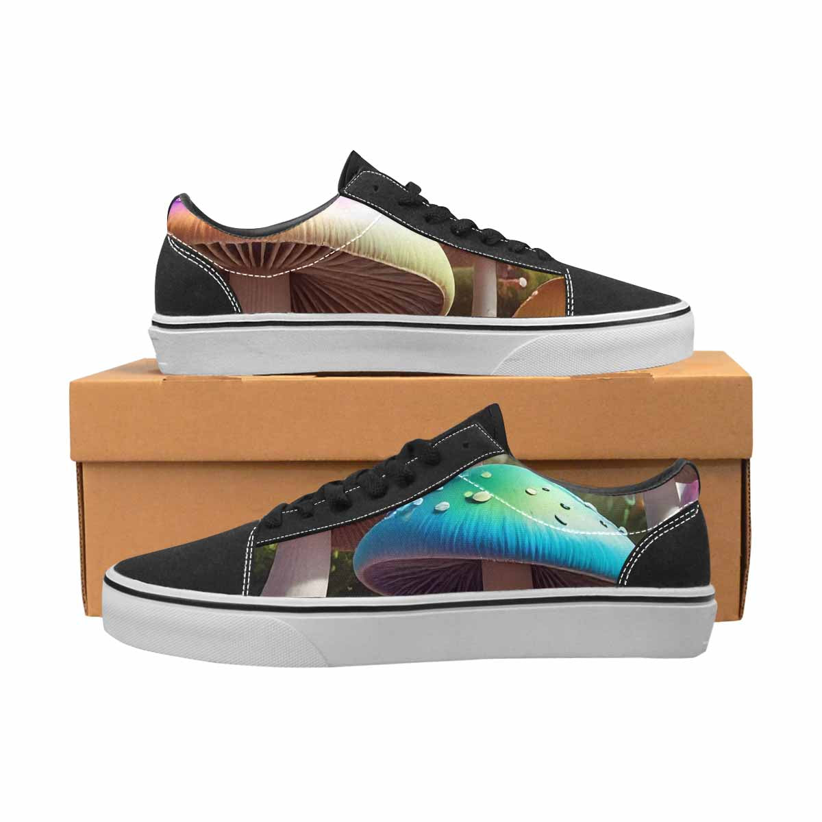 WOMEN'S Overlapping Endlessly No Empty Lace-Up Canvas Wallpaper Art Sneakers