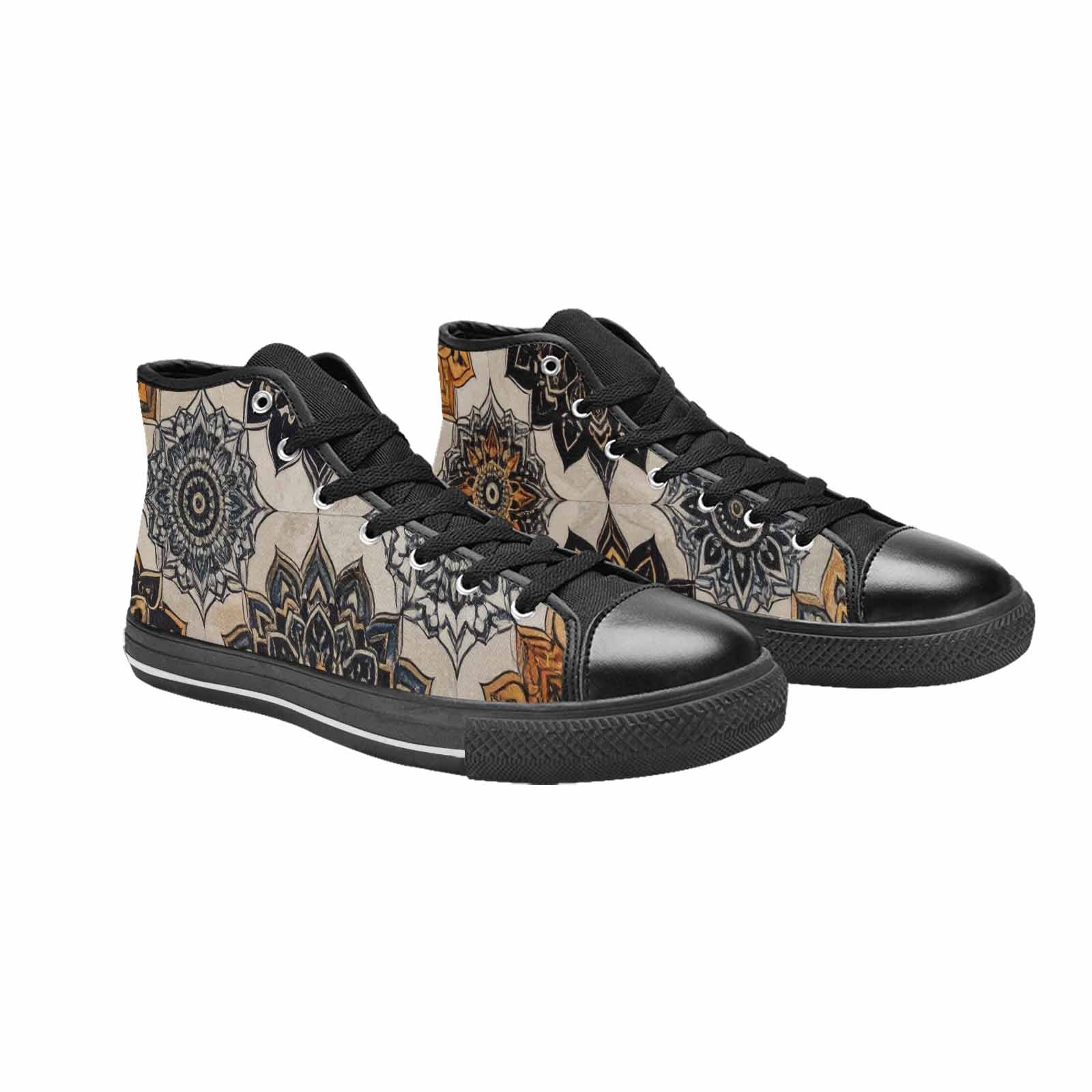 MEN'S Mandala High Top Canvas Dark Academia Custom Shoes