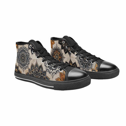 MEN'S Mandala High Top Canvas Dark Academia Custom Shoes