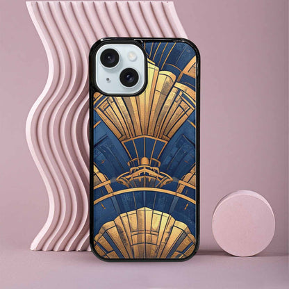 iPhone 15 Case — Art Deco Illustration Pattern, Custom Phone Case