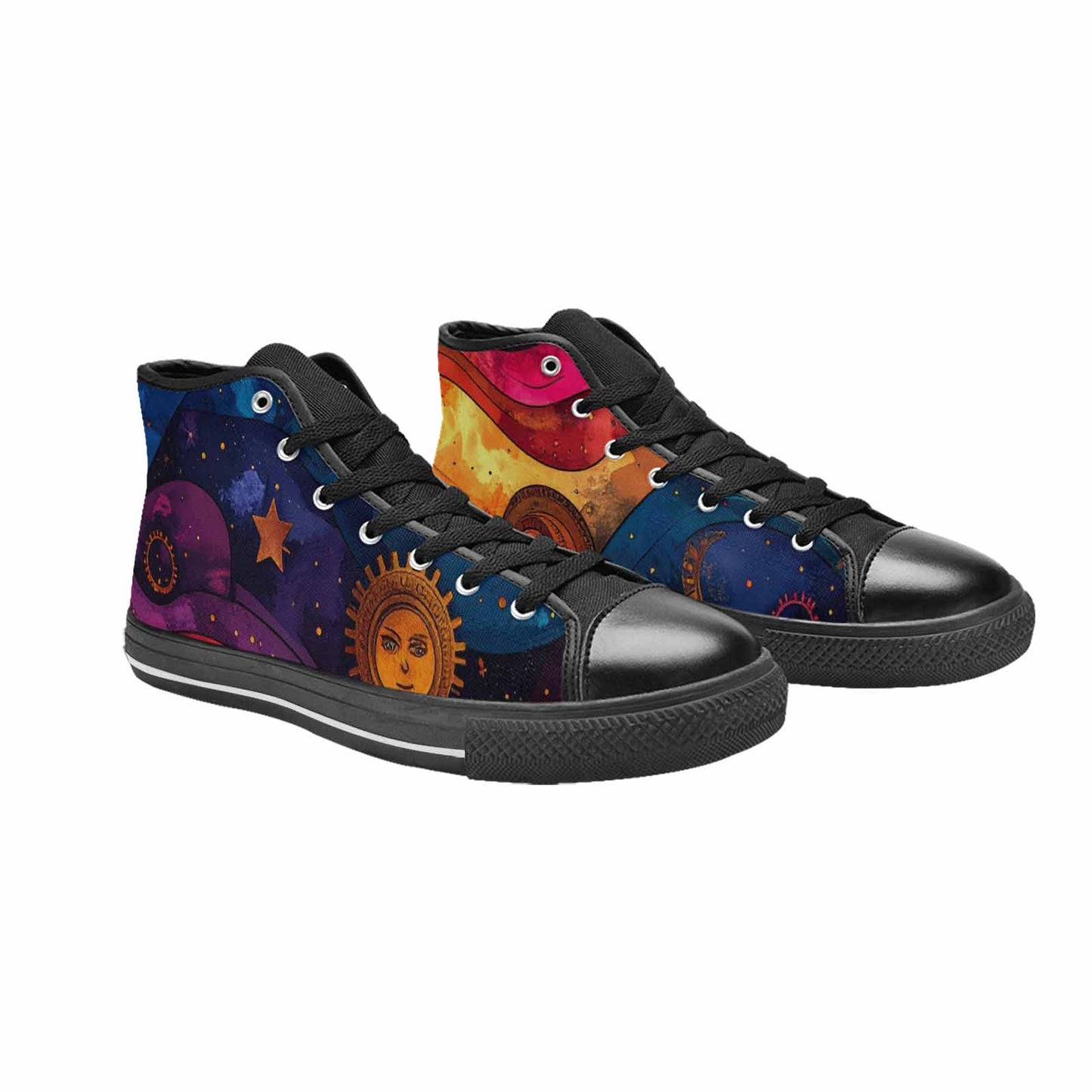 WOMEN'S Steampunk Galaxy High Top Canvas Cottagecore Custom Shoes