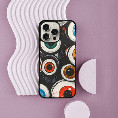 iPhone 16 Pro Max Case — Googly Cartoon Eyeballs, Personalized Phone Case
