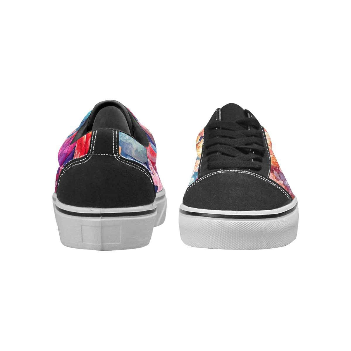 WOMEN'S Fish Scale Coral Canvas Lace-Up Surreal Custom Sneakers