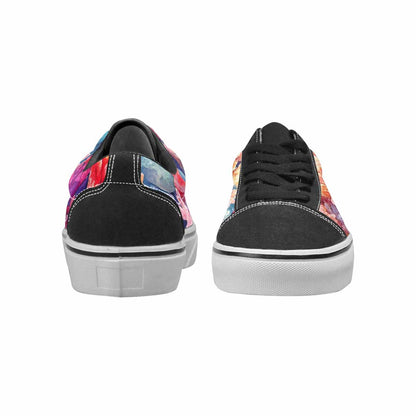 WOMEN'S Fish Scale Coral Canvas Lace-Up Surreal Custom Sneakers