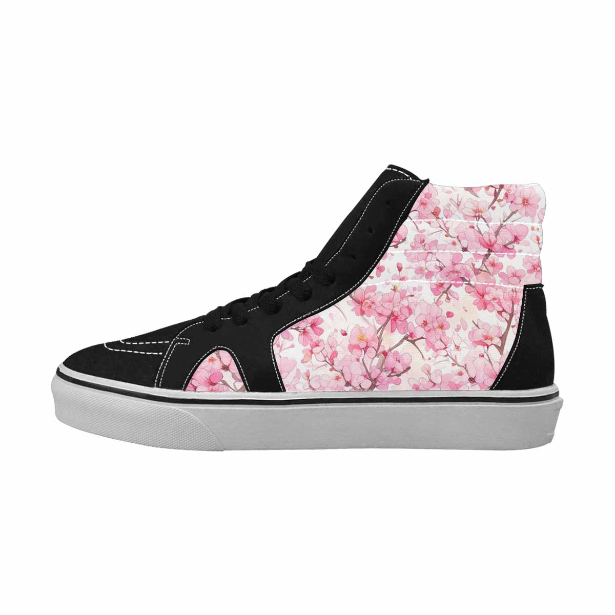 MEN'S Cherry Blossom Branch High Top Canvas Vivid Sneakers