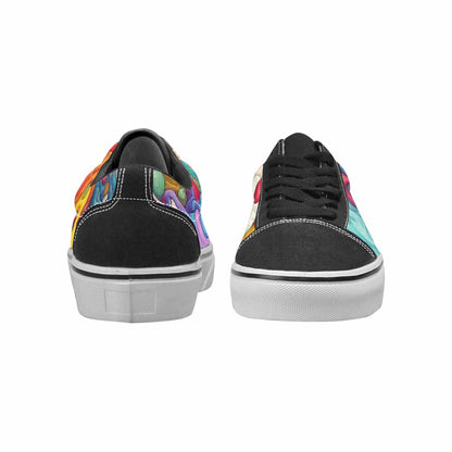 WOMEN'S Melting Ice Cream Monster Lace-Up Canvas Vibrant Chaos Sneakers