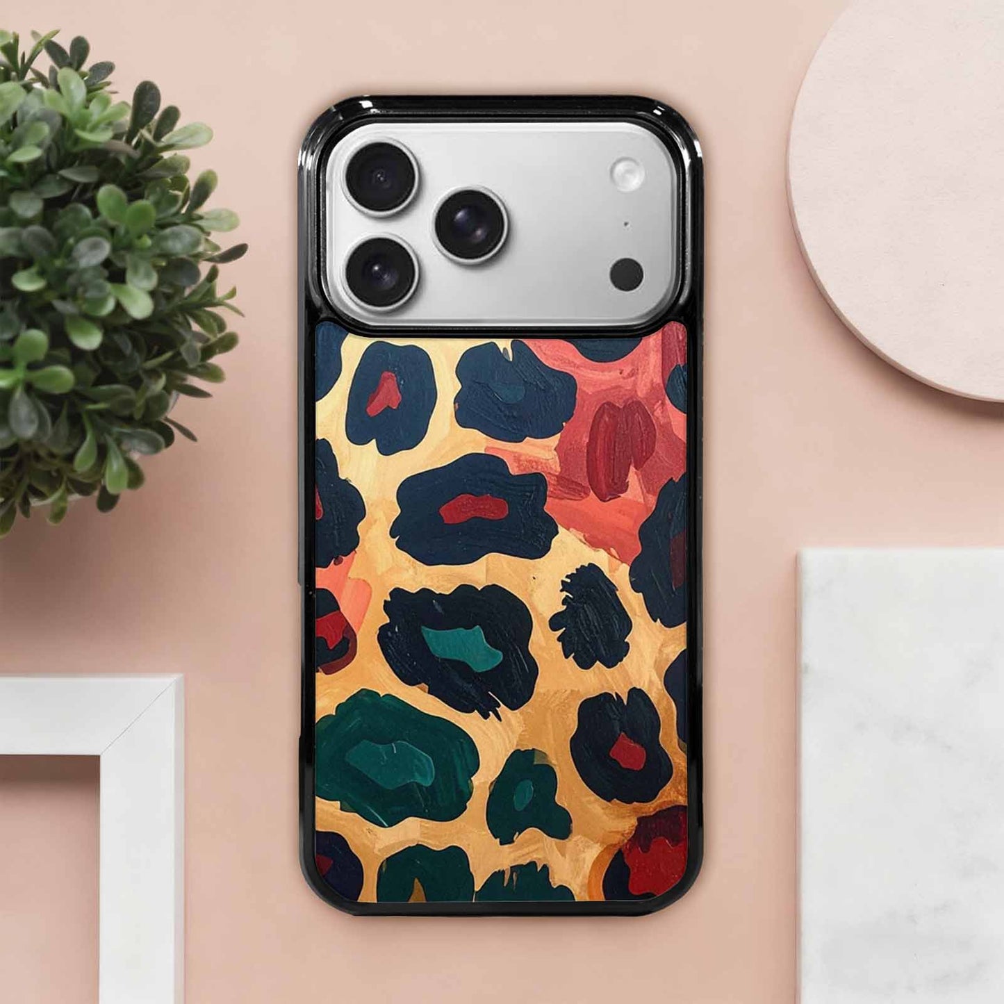iPhone 17 Pro Max Case — Leopard Wallpaper Print Animal Print, Customized Protective Case