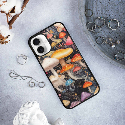 iPhone 16 Plus Case — Mushrooms Pattern Hundreds Of, Original Design Phone Case