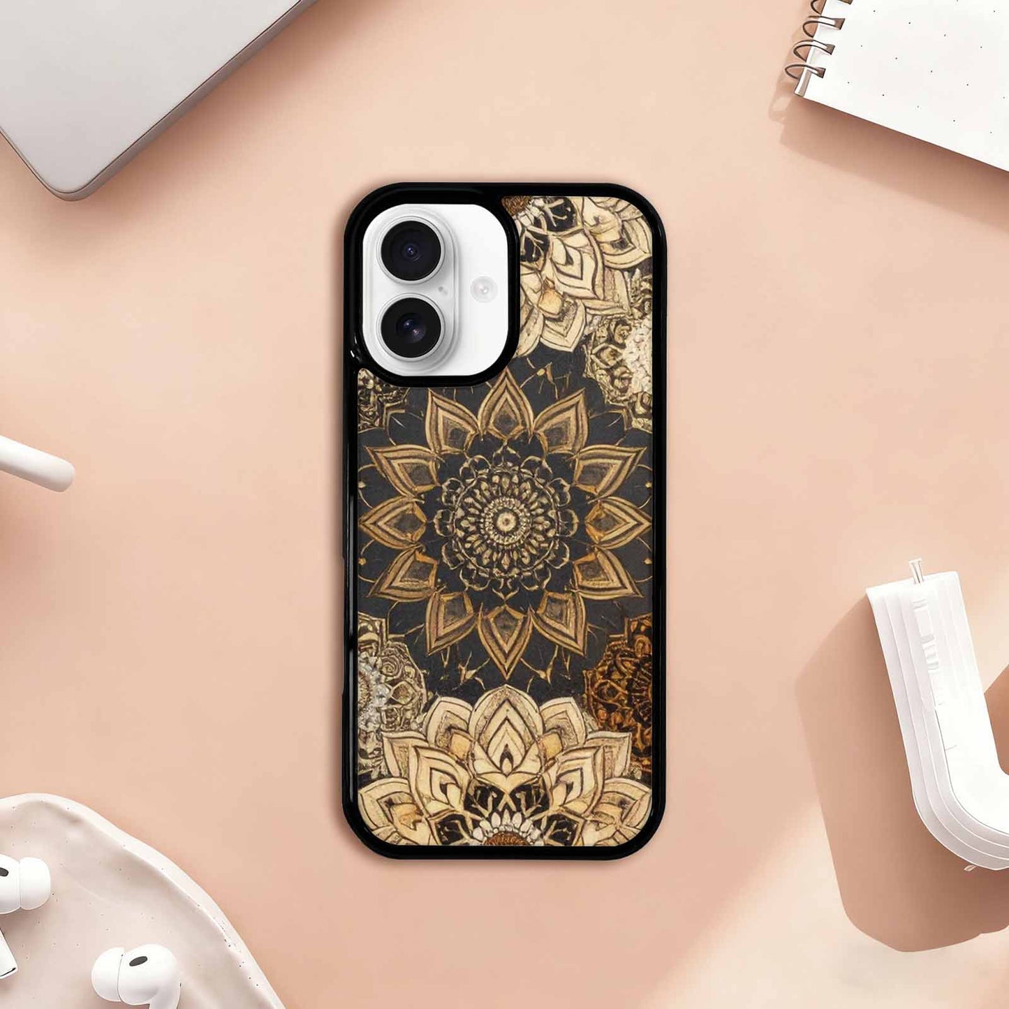 iPhone 17 Case — Small Mandala Pattern, Randomly Floral, Custom Printed Phone Case