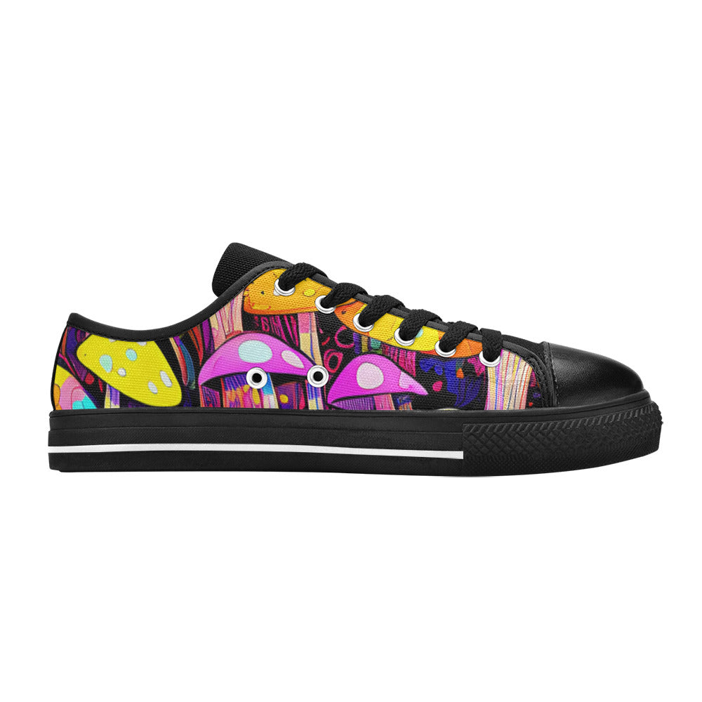 WOMEN'S Magic Mushrooms Art 5 Canvas Wallpaper Art Custom Shoes