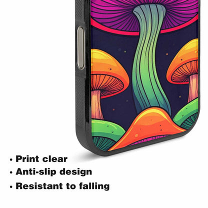 iPhone 16 Pro Case — Psychedelic Mushroom Cartoon Pattern, Custom Made Phone Cover